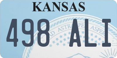 KS license plate 498ALI