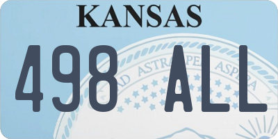 KS license plate 498ALL