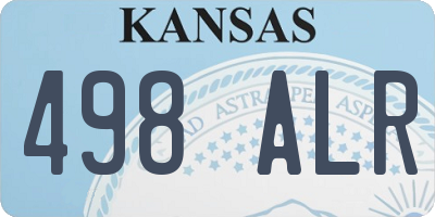 KS license plate 498ALR