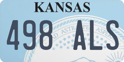 KS license plate 498ALS