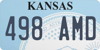 KS license plate 498AMD