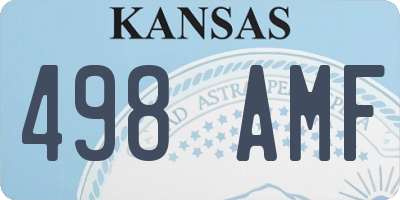 KS license plate 498AMF