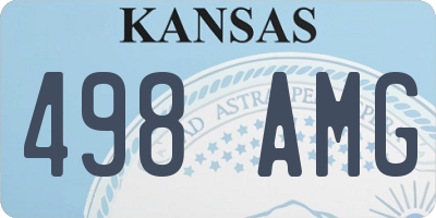 KS license plate 498AMG
