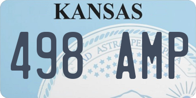 KS license plate 498AMP