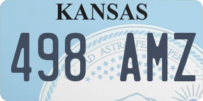 KS license plate 498AMZ