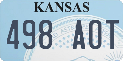 KS license plate 498AOT