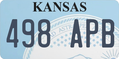 KS license plate 498APB