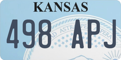 KS license plate 498APJ