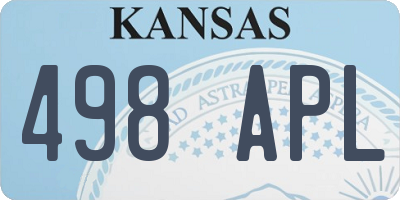 KS license plate 498APL