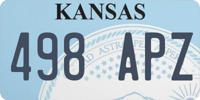 KS license plate 498APZ