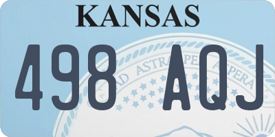 KS license plate 498AQJ