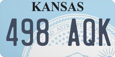 KS license plate 498AQK