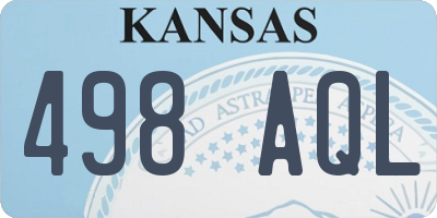 KS license plate 498AQL