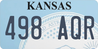 KS license plate 498AQR