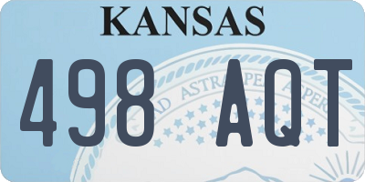KS license plate 498AQT