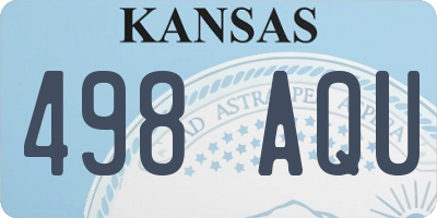 KS license plate 498AQU