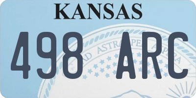 KS license plate 498ARC