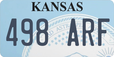 KS license plate 498ARF