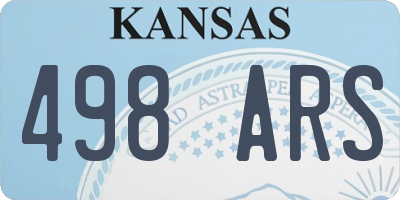 KS license plate 498ARS