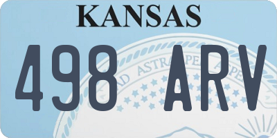 KS license plate 498ARV