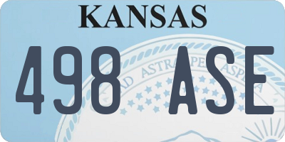 KS license plate 498ASE