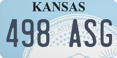 KS license plate 498ASG