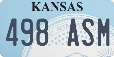 KS license plate 498ASM