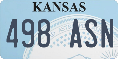 KS license plate 498ASN