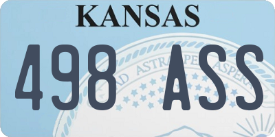 KS license plate 498ASS