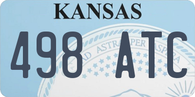 KS license plate 498ATC