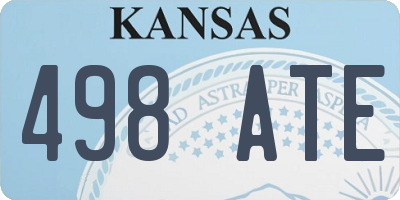 KS license plate 498ATE