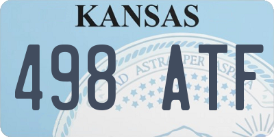 KS license plate 498ATF