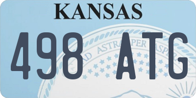 KS license plate 498ATG