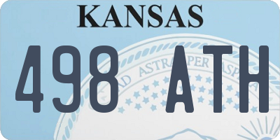 KS license plate 498ATH