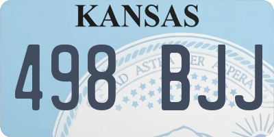 KS license plate 498BJJ