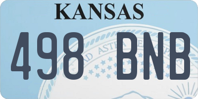 KS license plate 498BNB