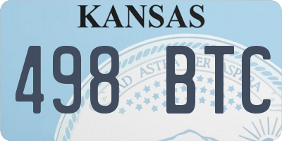 KS license plate 498BTC