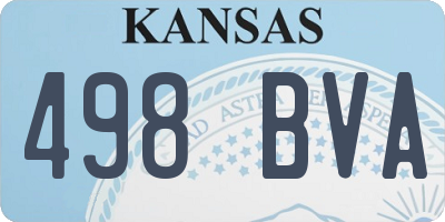 KS license plate 498BVA
