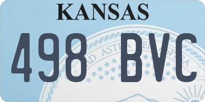KS license plate 498BVC