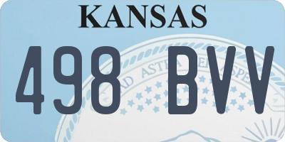 KS license plate 498BVV