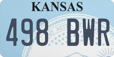 KS license plate 498BWR