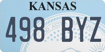 KS license plate 498BYZ
