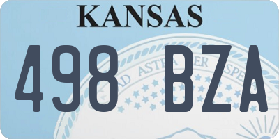 KS license plate 498BZA