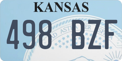 KS license plate 498BZF