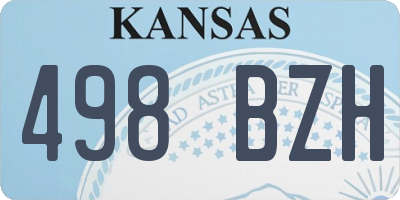 KS license plate 498BZH