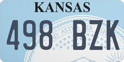 KS license plate 498BZK