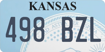 KS license plate 498BZL