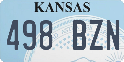 KS license plate 498BZN