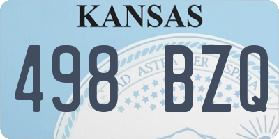 KS license plate 498BZQ