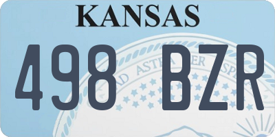 KS license plate 498BZR